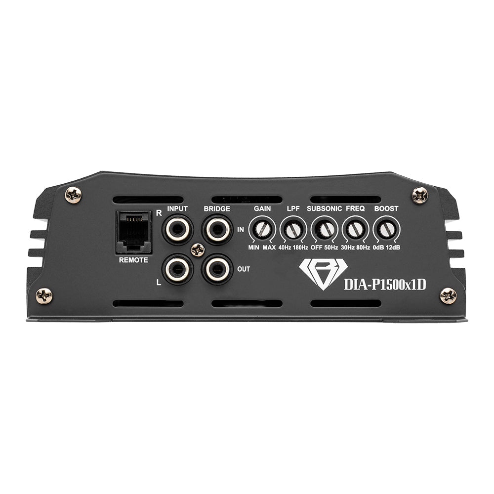 Black Diamond 1-Channel Class D Monoblock Amplifier | 1500W RMS at 1-Ohm