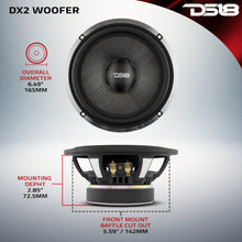 Load image into Gallery viewer, DX 6.5" 2- Way Component Speaker System With Kevlar Cone 230 Watts Rms 4-Ohm