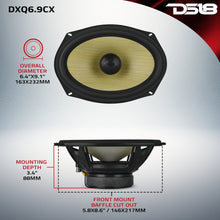 Load image into Gallery viewer, DXQ 6x9" 2-Way Coaxial Speaker with Yellow Straw and Composite Foam Cone | 150W RMS 4-Ohm