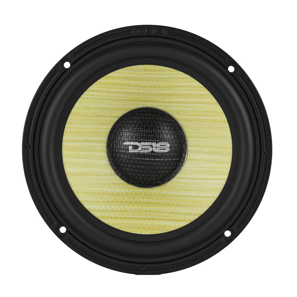DXQ 6.5" 2-Way Component Speaker Set with Yellow Straw + Composite Foam Cone | 150W RMS 4-Ohm