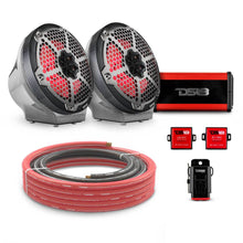 Load image into Gallery viewer, 8" Loaded Flat Mount Speaker Pods with Amplifier, Installation Kit and RGB LED Lights, Package for Can-Am Spyder &amp; Ryker