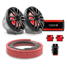 Load image into Gallery viewer, 8" Loaded Flat Mount Speaker Pods with Amplifier, Installation Kit and RGB LED Lights, Package for Can-Am Spyder &amp; Ryker