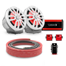 Load image into Gallery viewer, 8" Loaded Flat Mount Speaker Pods with Amplifier, Installation Kit and RGB LED Lights, Package for Can-Am Spyder &amp; Ryker