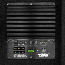 Load image into Gallery viewer, 10" Loaded Amplified Shallow Down Fire Subwoofer Enclosure 250 Watts Rms