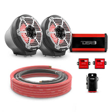 Load image into Gallery viewer, 6.5" Loaded Flat Mount Speaker Pods with Amplifier, Installation Kit and RGB LED Lights, Package for Can-Am Spyder &amp; Ryker