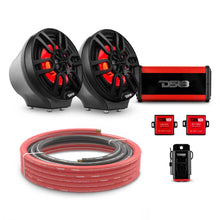 Load image into Gallery viewer, 6.5" Loaded Flat Mount Speaker Pods with Amplifier, Installation Kit and RGB LED Lights, Package for Can-Am Spyder &amp; Ryker