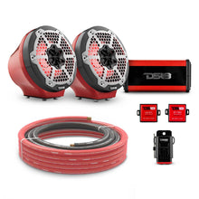 Load image into Gallery viewer, 6.5" Loaded Flat Mount Speaker Pods with Amplifier, Installation Kit and RGB LED Lights, Package for Can-Am Spyder &amp; Ryker