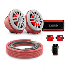 Load image into Gallery viewer, 6.5" Loaded Flat Mount Speaker Pods with Amplifier, Installation Kit and RGB LED Lights, Package for Can-Am Spyder &amp; Ryker