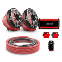Load image into Gallery viewer, 6.5" Loaded Flat Mount Speaker Pods with Amplifier, Installation Kit and RGB LED Lights, Package for Can-Am Spyder &amp; Ryker