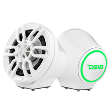 Load image into Gallery viewer, 6.5” Universal Flat Mount Kick Panel Speaker Pod – Jet Skis, Jeeps, Motorcycles – RGB LED Lights