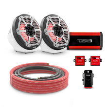 Load image into Gallery viewer, 6.5" Loaded Flat Mount Speaker Pods with Amplifier, Installation Kit and RGB LED Lights, Package for Can-Am Spyder &amp; Ryker
