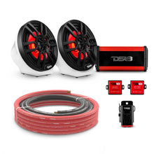 Load image into Gallery viewer, 6.5" Loaded Flat Mount Speaker Pods with Amplifier, Installation Kit and RGB LED Lights, Package for Can-Am Spyder &amp; Ryker