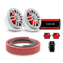 Load image into Gallery viewer, 6.5" Loaded Flat Mount Speaker Pods with Amplifier, Installation Kit and RGB LED Lights, Package for Can-Am Spyder &amp; Ryker