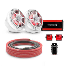 Load image into Gallery viewer, 6.5" Loaded Flat Mount Speaker Pods with Amplifier, Installation Kit and RGB LED Lights, Package for Can-Am Spyder &amp; Ryker