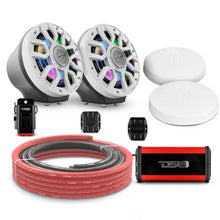 Load image into Gallery viewer, 6.5" Loaded Flat Mount Speaker Pods with Amplifier, Installation Kit and Digital LED Lights, Package for Can-Am Spyder &amp; Ryker