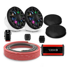 Load image into Gallery viewer, 6.5" Loaded Flat Mount Speaker Pods with Amplifier, Installation Kit and Digital LED Lights, Package for Can-Am Spyder &amp; Ryker