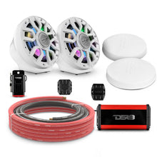 Load image into Gallery viewer, 6.5" Loaded Flat Mount Speaker Pods with Amplifier, Installation Kit and Digital LED Lights, Package for Can-Am Spyder &amp; Ryker