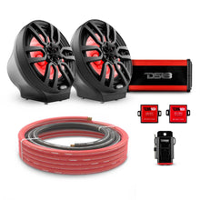 Load image into Gallery viewer, 8" Loaded Flat Mount Speaker Pods with Amplifier, Installation Kit and RGB LED Lights, Package for Can-Am Spyder &amp; Ryker