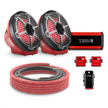 Load image into Gallery viewer, 8" Loaded Flat Mount Speaker Pods with Amplifier, Installation Kit and RGB LED Lights, Package for Can-Am Spyder &amp; Ryker