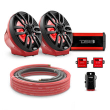 Load image into Gallery viewer, 8" Loaded Flat Mount Speaker Pods with Amplifier, Installation Kit and RGB LED Lights, Package for Can-Am Spyder &amp; Ryker