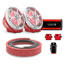 Load image into Gallery viewer, 8" Loaded Flat Mount Speaker Pods with Amplifier, Installation Kit and RGB LED Lights, Package for Can-Am Spyder &amp; Ryker