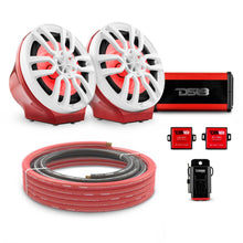 Load image into Gallery viewer, 8" Loaded Flat Mount Speaker Pods with Amplifier, Installation Kit and RGB LED Lights, Package for Can-Am Spyder &amp; Ryker
