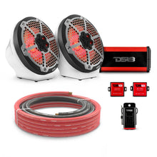 Load image into Gallery viewer, 8" Loaded Flat Mount Speaker Pods with Amplifier, Installation Kit and RGB LED Lights, Package for Can-Am Spyder &amp; Ryker