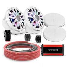 Load image into Gallery viewer, 8" Loaded Flat Mount Speaker Pods with Amplifier, Installation Kit and Digital LED Lights, Package for Can-Am Spyder &amp; Ryker