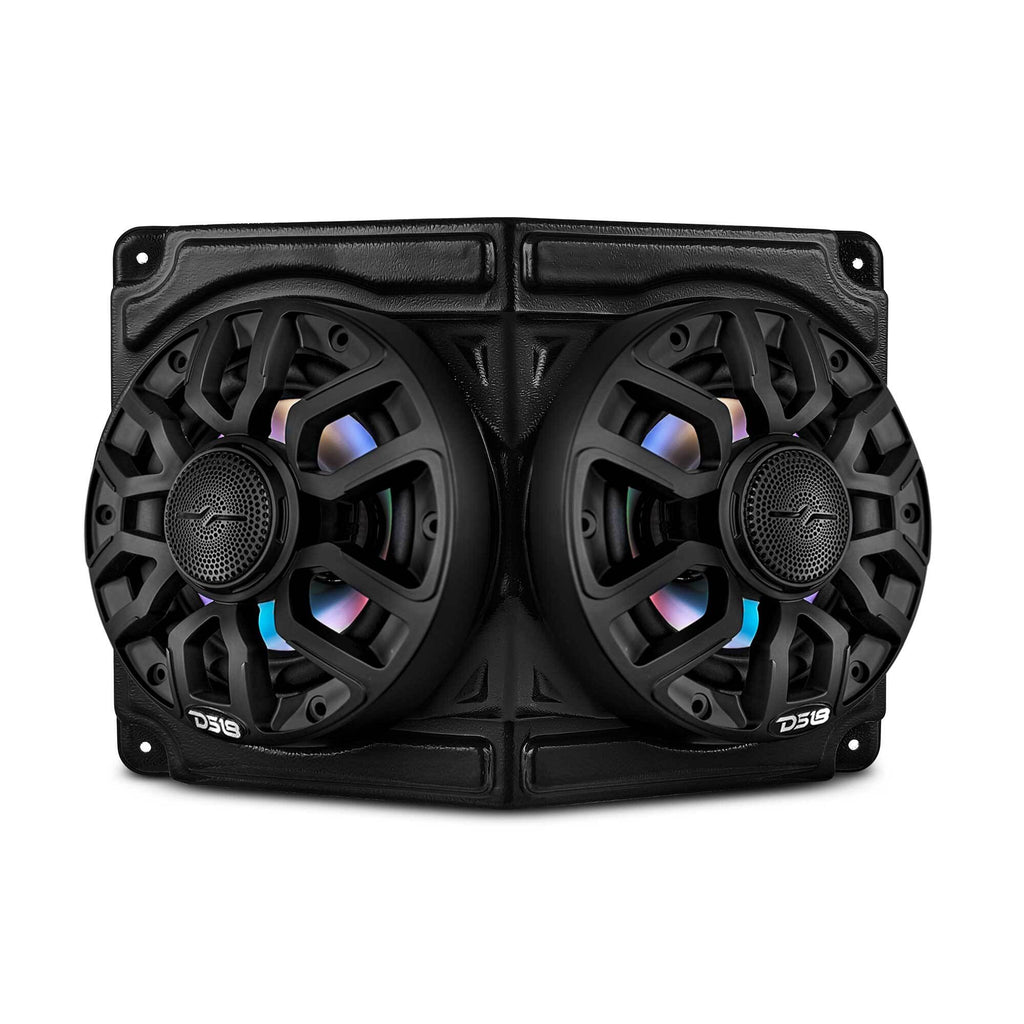 Universal Overhead Flat Mount Pod For Two 6.5” Speakers - Great for ATVs, UTVs, Golf Carts, Boats and more
