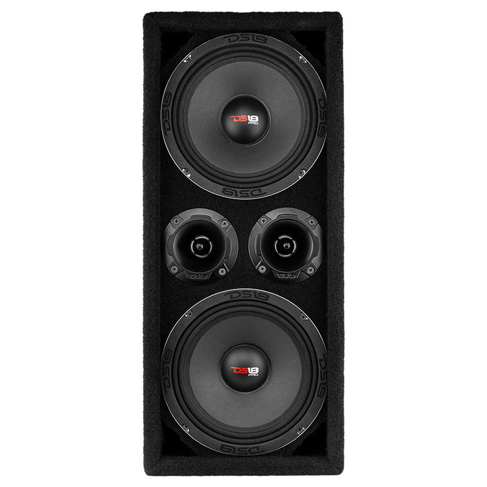 Dual 8" Loaded Ported Voceteo Box ( 2 x PRO-X8M and 2 x PRO-TWX2)
