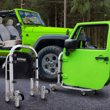 Load image into Gallery viewer, Jeep 2-Door Aluminum Folding Rolling Door Cart – Storage Door Rack Holder Stand by EZ4X4