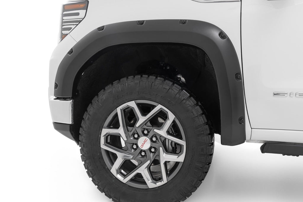 Rough Country Fender Flares Traditional Pocket Fender Flares Flat Black GMC Sierra 1500 2WD/4WD (19-23) Rough Country - F-C11950A