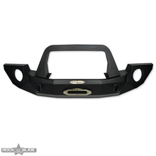 Load image into Gallery viewer, Jeep JK Full Front Bumper For 07-18 Wrangler JK With Winch Plate Bull Bar Black Powdercoated Rigid Series Rock Slide Engineering