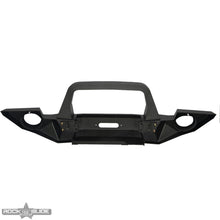 Load image into Gallery viewer, Jeep JK Full Front Bumper For 07-18 Wrangler JK With Winch Plate Bull Bar Black Powdercoated Rigid Series Rock Slide Engineering