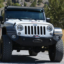 Load image into Gallery viewer, Jeep JK Full Front Bumper For 07-18 Wrangler JK With Winch Plate No Bull Bar Black Powdercoated Rigid Series Rock Slide Engineering