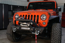 Load image into Gallery viewer, Fishbone Offroad Front Winch Bumpers Jeep JK Front Stubby Winch Bumper W/Tube Guard 07-18 Wranger JK Black Texured Powercoated Fishbone Offroad - FB22004