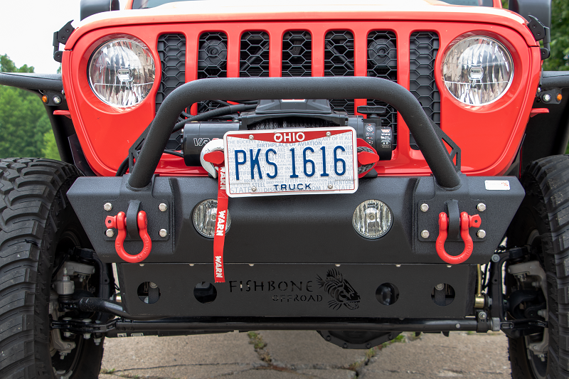 Fishbone Offroad Front Winch Bumpers Jeep JL/Gladiator Front Winch Bumper for 18-Pres Wrangler JL/Gladiator Black Powdercoat Fishbone Offroad - FB22178
