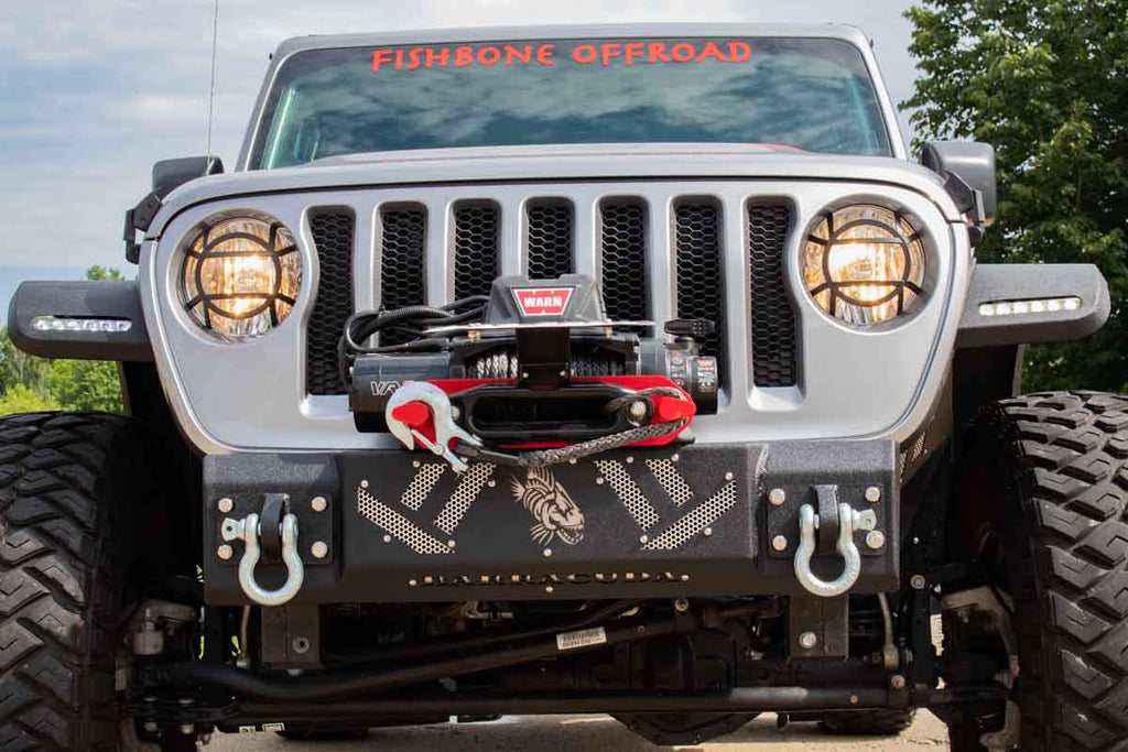 Fishbone Offroad Front Bumpers Barracuda Modular Front Bumper - Base 07-18 Jeep Wrangler, 18-Present Jeep Wrangler, 18-Present Jeep Gladiator JT Fishbone Offroad - FB22341