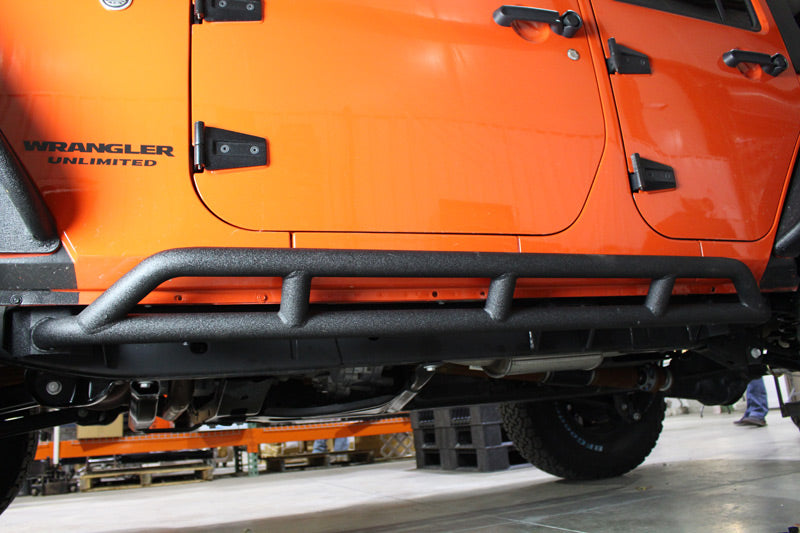 Fishbone Offroad Rock Sliders Jeep JK Rock Sliders 4 Door 07-18 Wrangler JK Unlimited Steel Black Textured Powdercoat Fishbone Offroad - FB23009