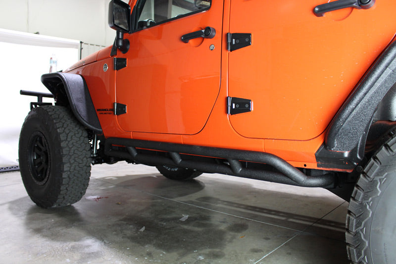 Fishbone Offroad Rock Sliders Jeep JK Rock Sliders 4 Door 07-18 Wrangler JK Unlimited Steel Black Textured Powdercoat Fishbone Offroad - FB23009