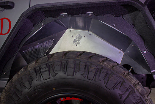 Fishbone Offroad Fenders Jeep JL Inner Fenders For 18-Current Wrangler JL Front/Rear Set of 4 Aluminum Raw Fishbone Offroad - FB33108