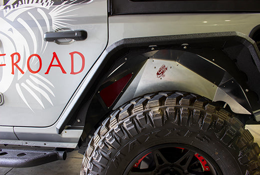 Fishbone Offroad Fenders Jeep JL Inner Fenders For 18-Current Wrangler JL Front/Rear Set of 4 Aluminum Raw Fishbone Offroad - FB33108