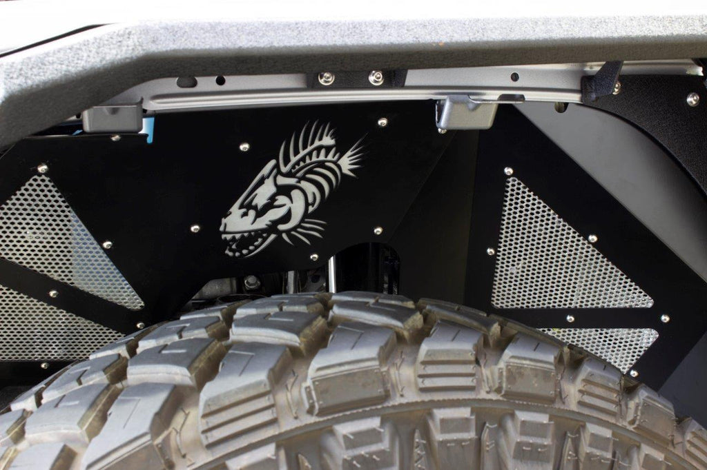 Fishbone Offroad Fenders Jeep JL Inner Fenders For 18-Current Wrangler JL Front/Rear Set of 4 Aluminum Black Powdercoat Fishbone Offroad - FB33130
