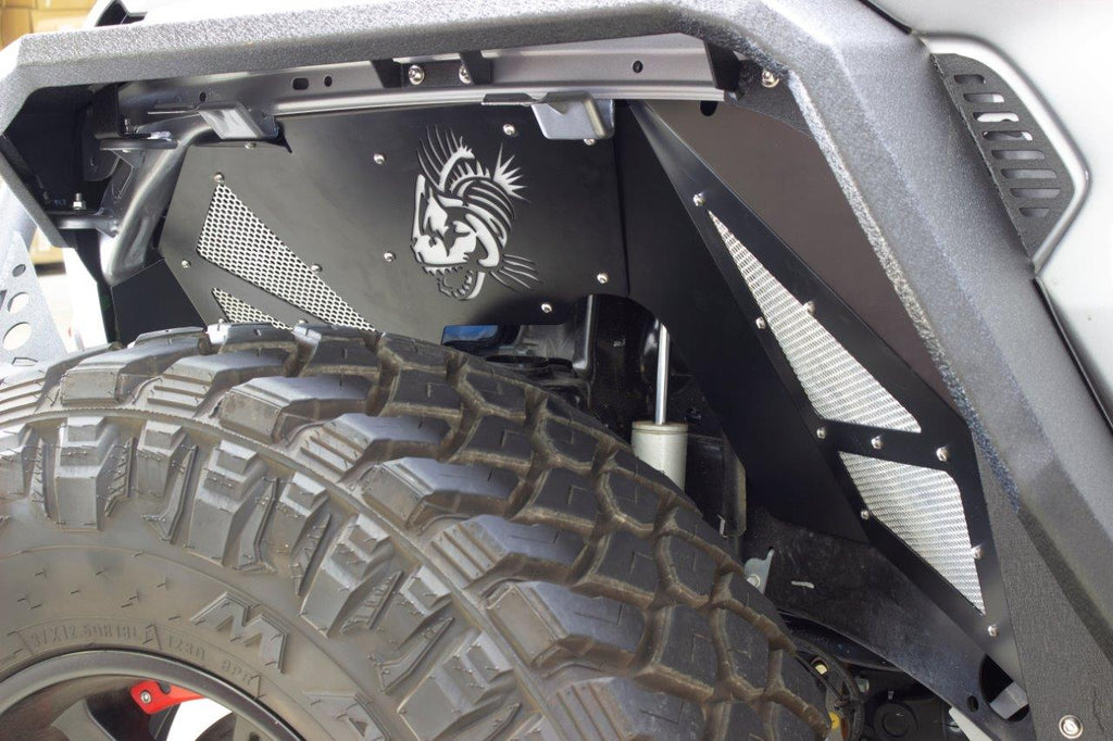 Fishbone Offroad Fenders Jeep JL Inner Fenders For 18-Current Wrangler JL Front/Rear Set of 4 Aluminum Black Powdercoat Fishbone Offroad - FB33130