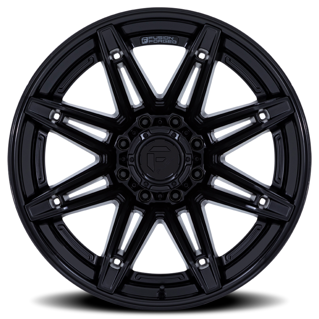 Fuel Off-Road Aluminum Wheels 24X12 Brawl FC401MX 8 On 180 Matte Black/Gloss Black Lip 124.2 Bore -44 Offset Fuel Off Road Wheels - FC401MX24128844N