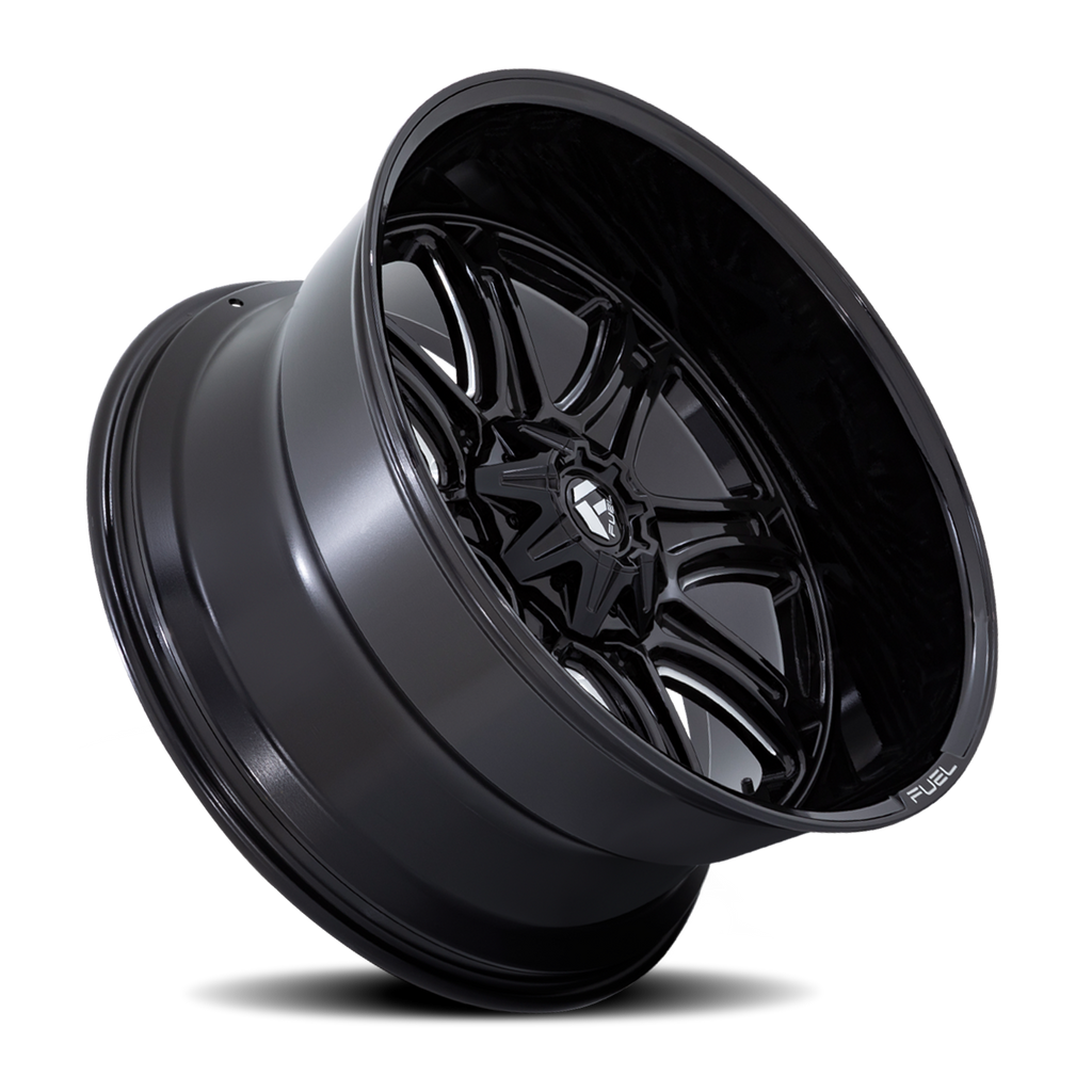 Fuel Off-Road Aluminum Wheels 24X12 Darkstar FC853BE 5 On 139.7/5 On 135 Gloss Black/Milled 87.1 Bore -44 Offset Fuel Off Road Wheels - FC853BE24124344N