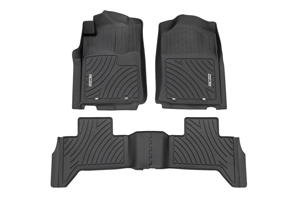 Flex-Fit Floor Mats Front and Rear 2012-2015 Toyota Tacoma 2WD/4WD Rough Country