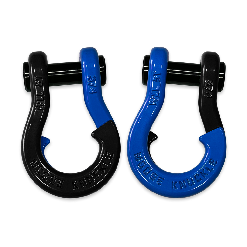 Jowl Recovery Split Shackle 3/4 Black Hole and Blue Balls Combo Moose Knuckle Offroad