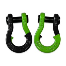 Load image into Gallery viewer, Jowl Recovery Split Shackle 3/4 Black Hole and Sublime Green Combo Moose Knuckle Offroad