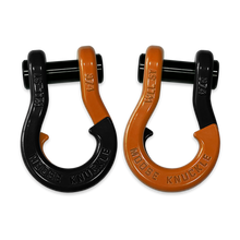 Load image into Gallery viewer, Jowl Recovery Split Shackle 3/4 Black Hole and Obscene Orange Combo Moose Knuckle Offroad